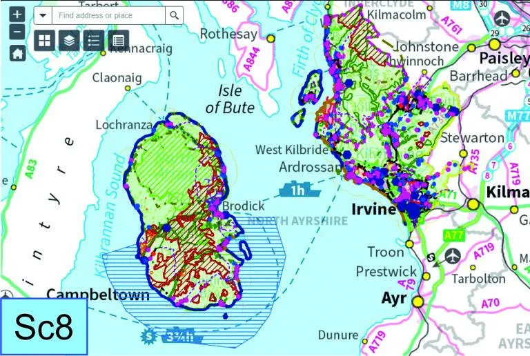 OS map North Ayrshire and Isle of Arran