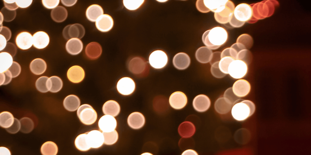 Out of focus Christmas lights