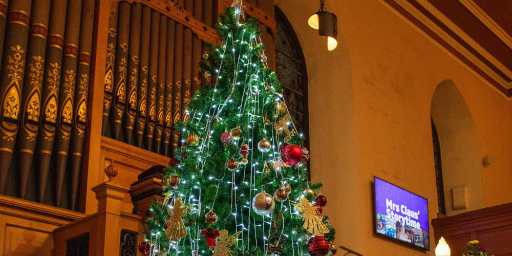 Lit Up Christmas Tree