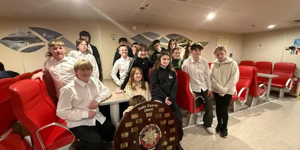 Isle of Arran Music School with trophy
