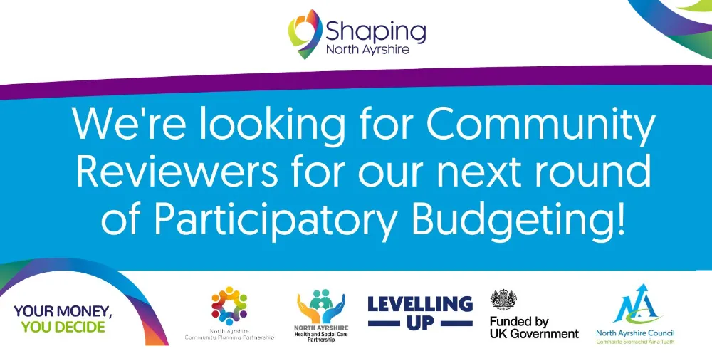Shaping North Ayrshire poster recruiting community volunteers