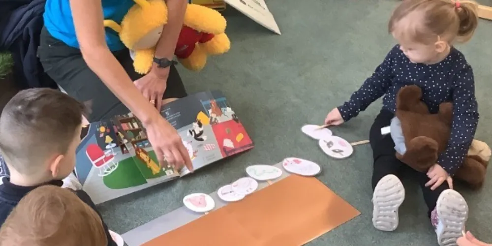 staff and pupils at Dalry Early Years