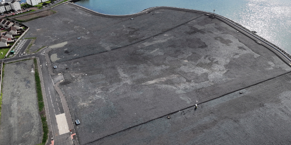 Drone pics of the site of the new Ardrossan Community Campus