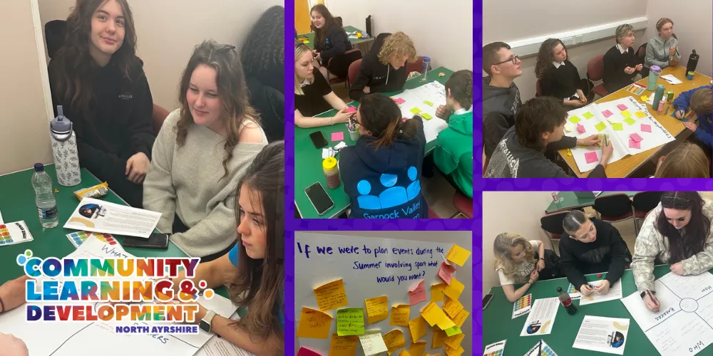 Photo collage of young people at Joint Youth Forum meeting