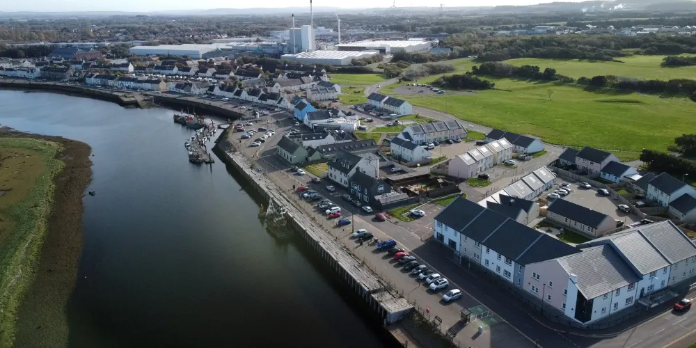 aerial view of Irvine Harbourside