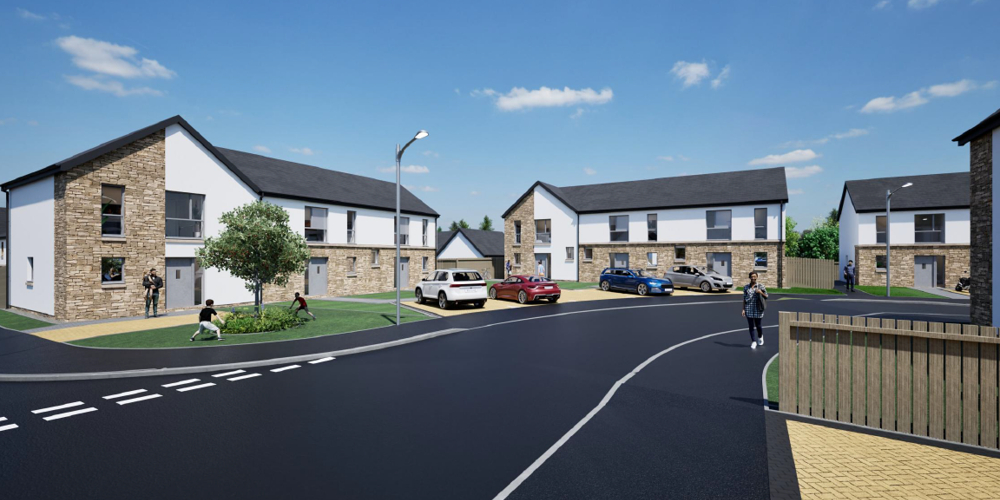 A plan view of new housing in Irvine showing homes