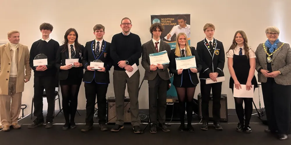 Group photo North Ayrshire young musicians