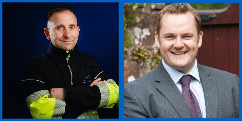 Jamie from Ailsa Reliability Solutions and David from Auchrannie resort