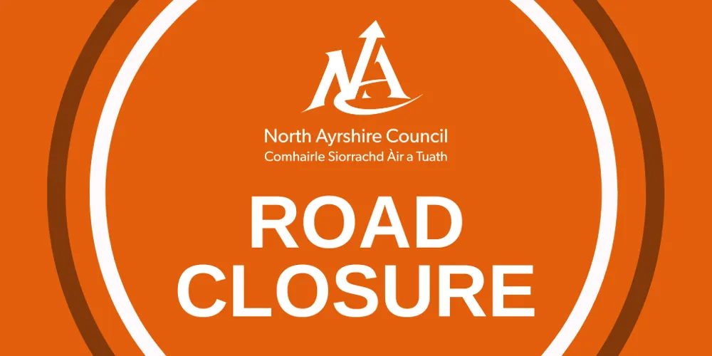 Road closure sign