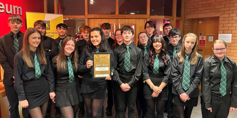 Group photo of young musicians from the North Ayrshire Senior Concert Band