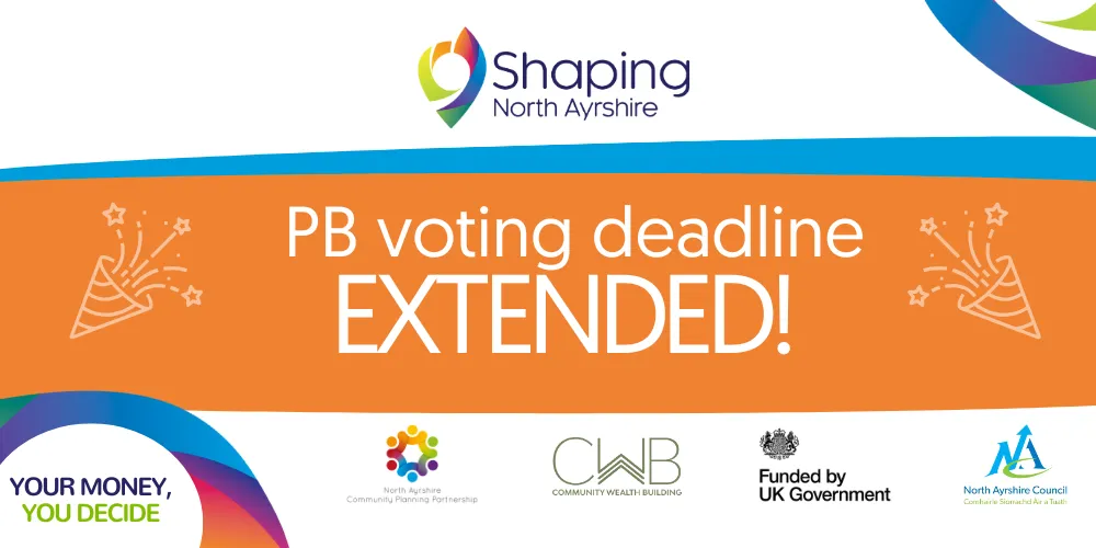 Shaping North Ayrshire PB voting deadline extended graphic